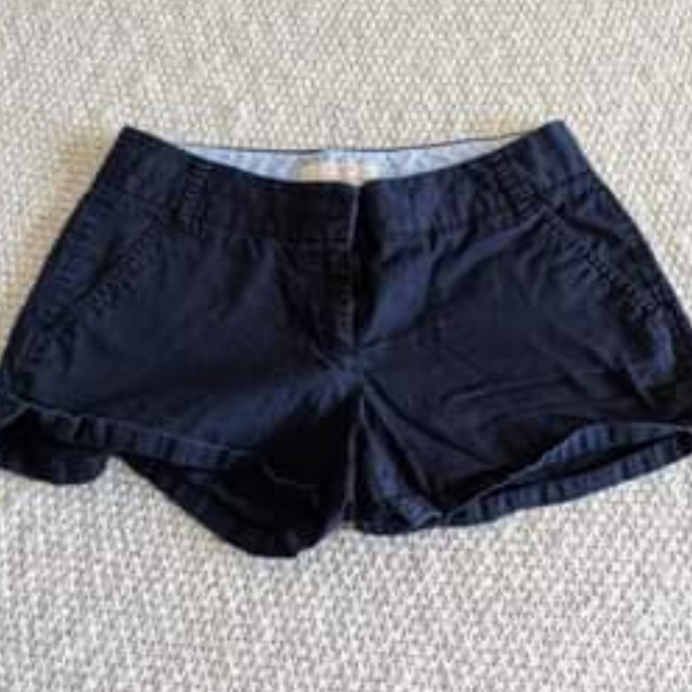 J Crew Navy Blue Chino Shorts